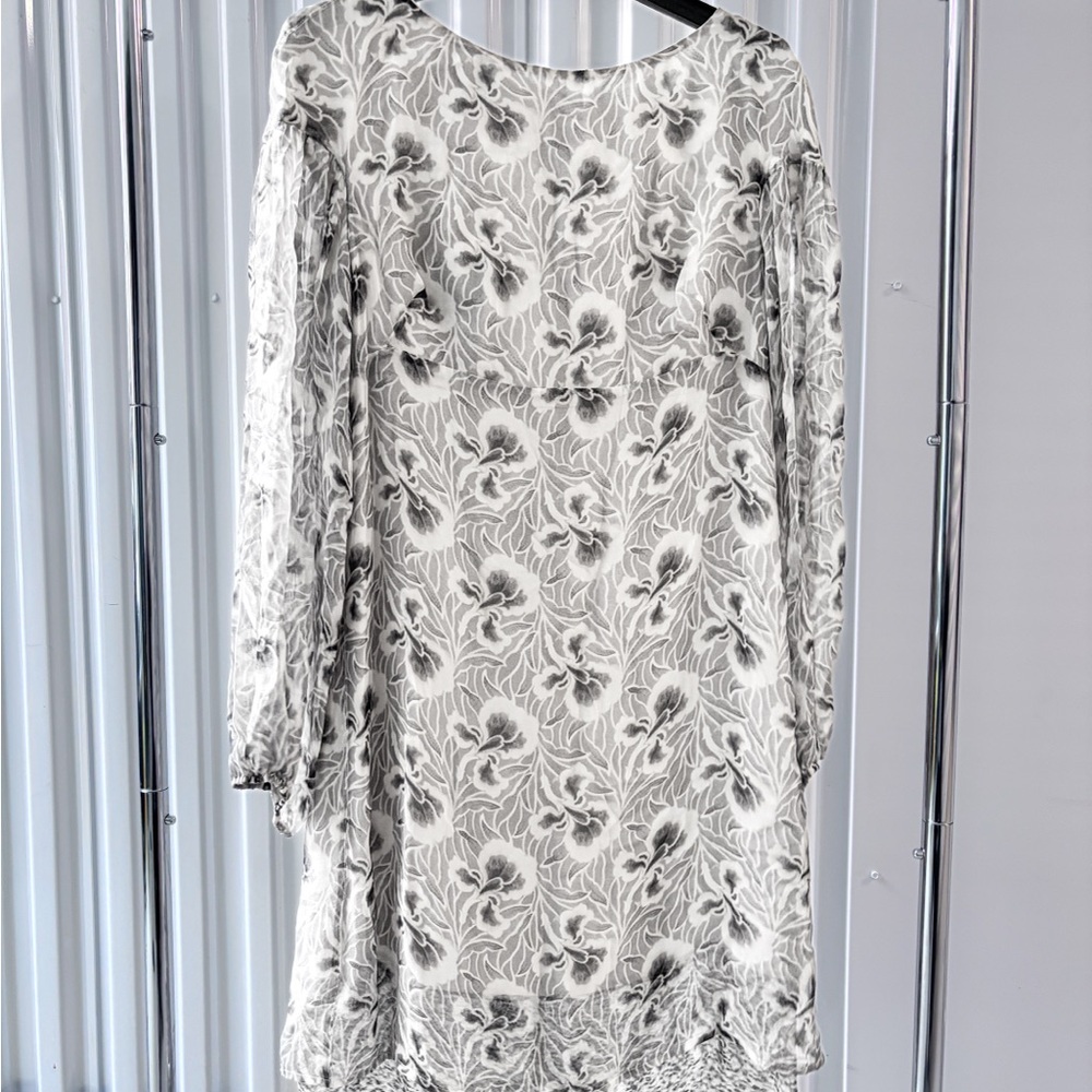 La Perla Black and Cream Floral Dress